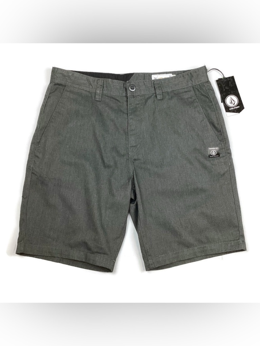 Volcom Frickin Drifter Gray Chino Shorts Sz 34 NEW! Retail $45